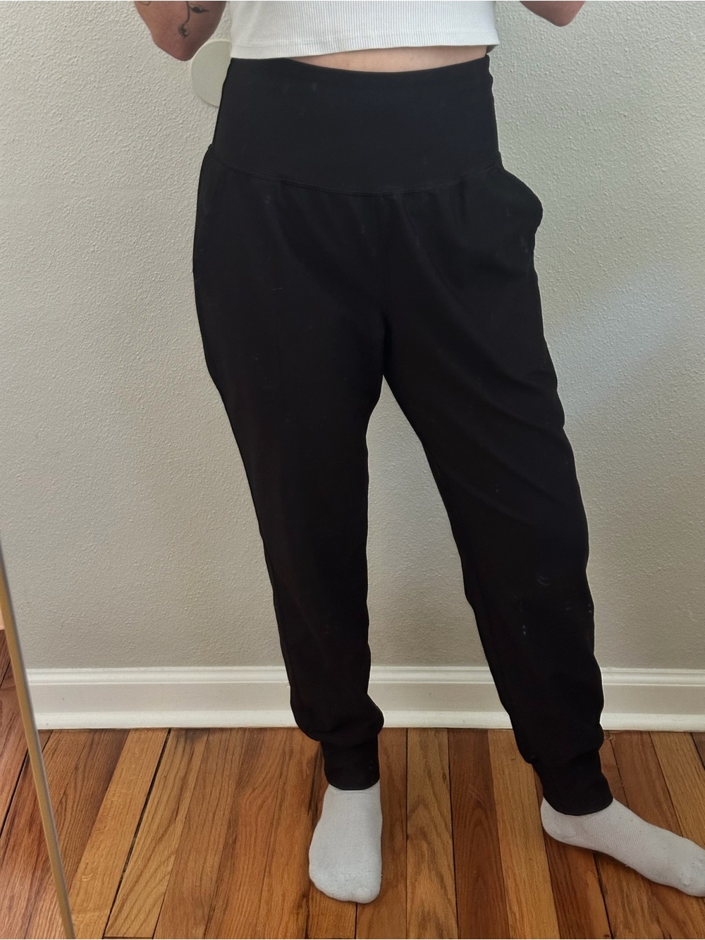 Old Navy Black High-Rise Go Dry Joggers